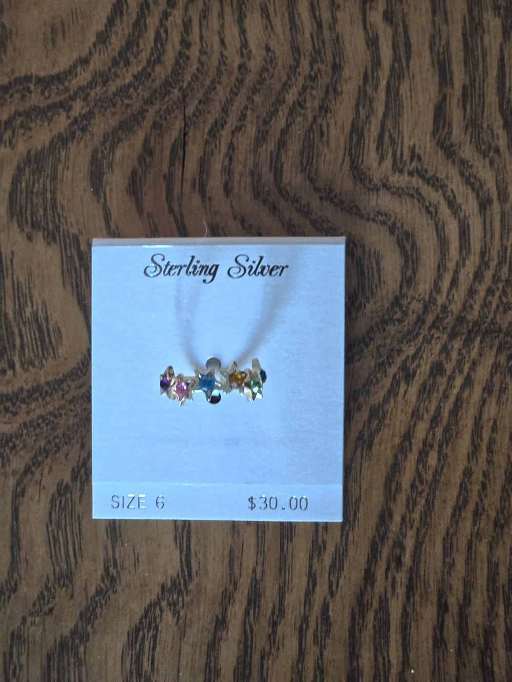 Multi-Color Star Ring - Size 6 - Picture 2 of 3